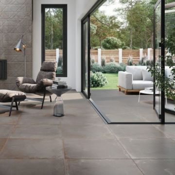 Show details for Ruggine Grey Matt Tile 75x75 cm Picture of Ruggine Grey Matt Tile 75x75 cm