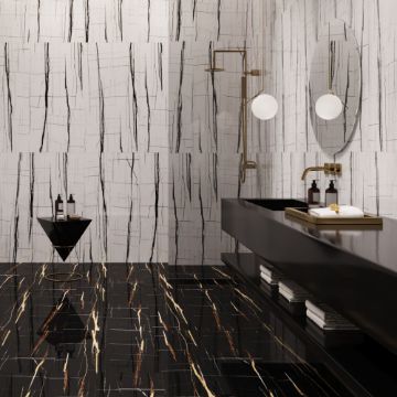 Show details for Sahara Black Sugar Polished Tile 60x120 cm Picture of Sahara Black Sugar Polished Tile 60x120 cm