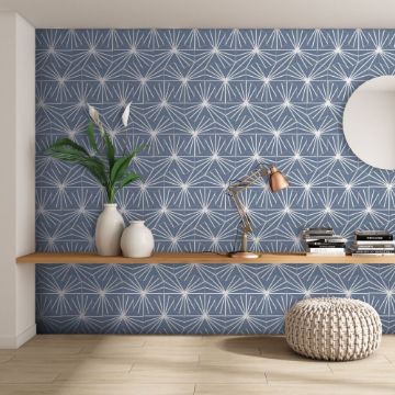 Show details for Meraki Blue Matt Hexagon Tile 19.8x22.8 cm Picture of Meraki Blue Matt Hexagon Tile 19.8x22.8 cm