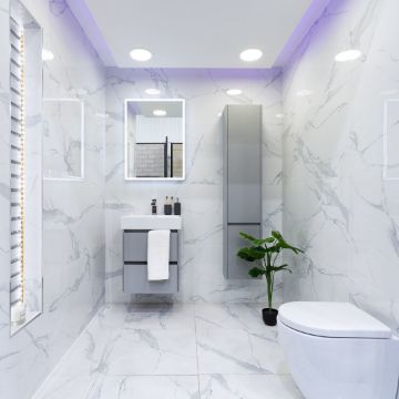 Show details for Calacatta Blanco Polished Tile 60x120 cm Picture of Calacatta Blanco Polished Tile 60x120 cm