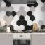 Show details for Solid White Hexagon Tiles 21.5x25 cm Picture of Solid White Hexagon Tiles 21.5x25 cm