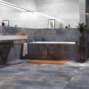 Show details for Nickel Blue Sugar Polished Tile 60x120 cm Picture of Nickel Blue Sugar Polished Tile 60x120 cm