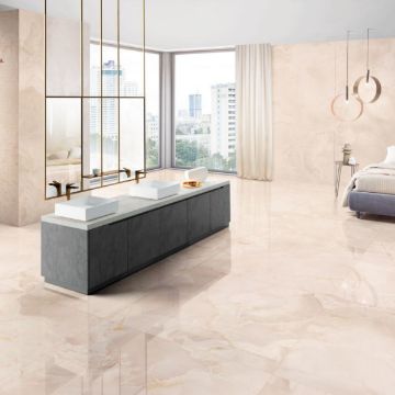 Show details for Onice Cream Onyx Effect Polished Tile 60x120 cm Picture of Onice Cream Onyx Effect Polished Tile 60x120 cm