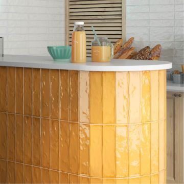 Show details for Rain Khaki Glossy Wall Tile 7.5x30 cm Picture of Rain Khaki Glossy Wall Tile 7.5x30 cm