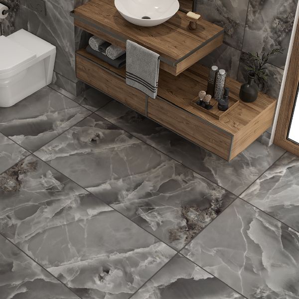 Picture of Marmo Dark Grey Matt Marble Effect Tile 60x120 cm