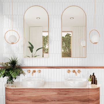 Show details for Heritage White Polished Wall Tile 5x25 cm Picture of Heritage White Polished Wall Tile 5x25 cm