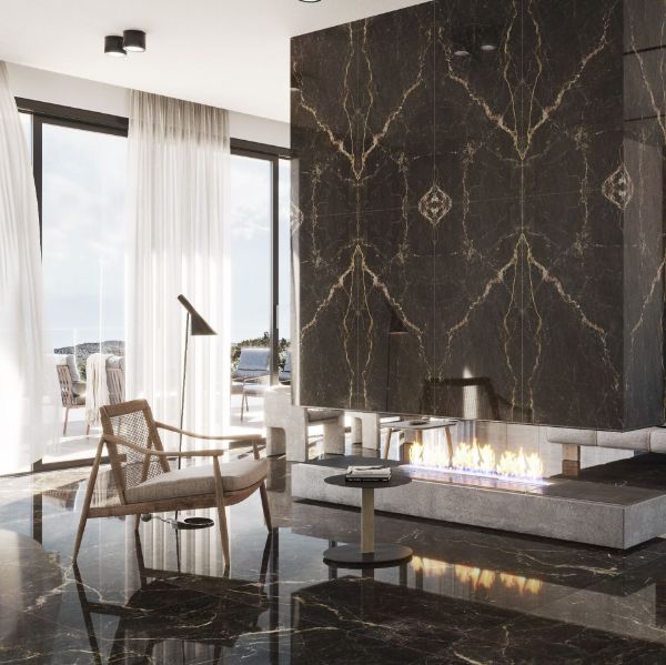 Picture of Oxford Luxe Black Polished Tile 60x120 cm