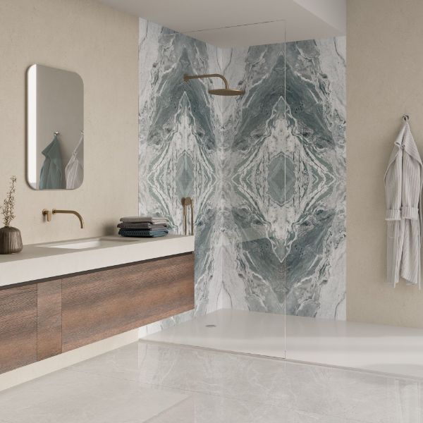 Picture of Orebro Aqua Polished Bookmatch (B) 60x120 cm