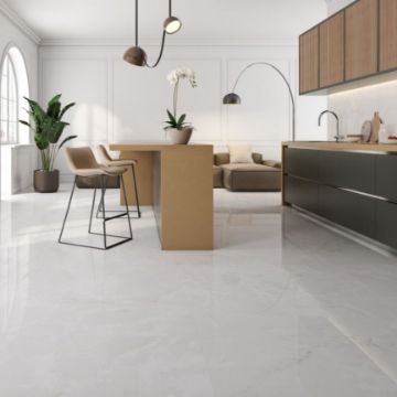 Show details for Cloud White Polished Tile 90x90 cm Picture of Cloud White Polished Tile 90x90 cm
